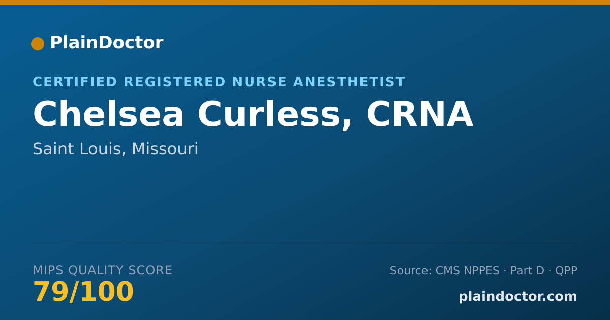 Shareable card for Chelsea Curless, CRNA - Certified Registered Nurse Anesthetist, Saint Louis, MO