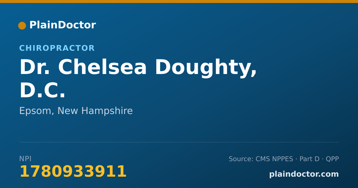 Shareable card for Chelsea Doughty, D.C. - Chiropractor, Epsom, NH