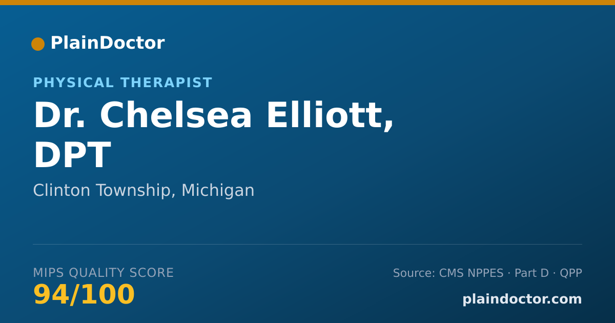 Shareable card for Chelsea Elliott, DPT - Physical Therapist, Clinton Township, MI