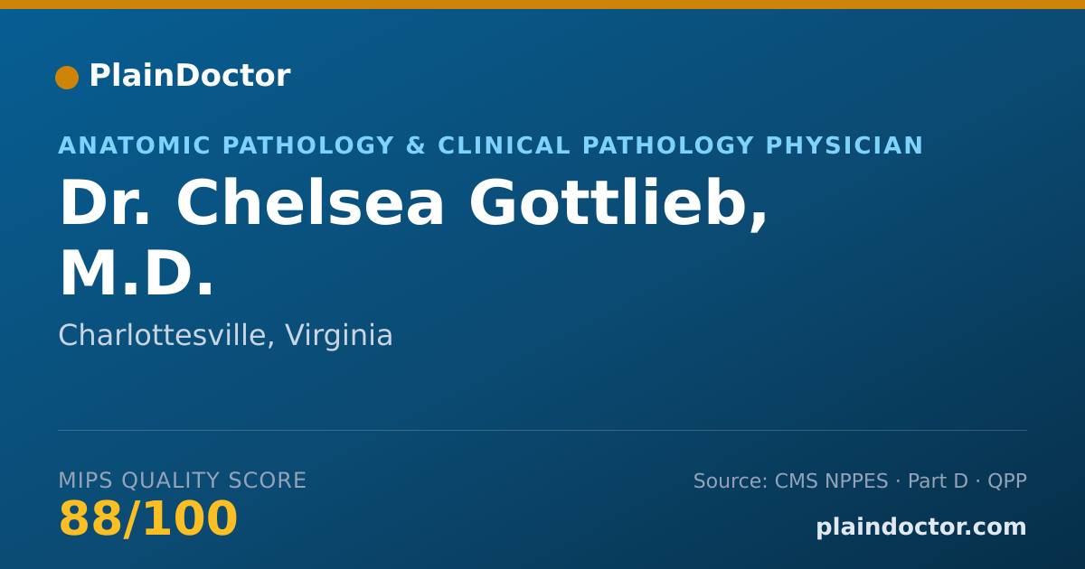 Shareable card for Chelsea Gottlieb, M.D. - Anatomic Pathology & Clinical Pathology Physician, Charlottesville, VA