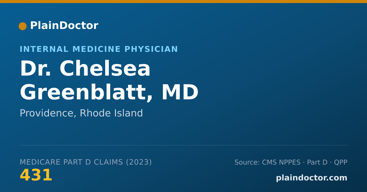 Shareable card for Chelsea Greenblatt, MD - Internal Medicine Physician, Providence, RI