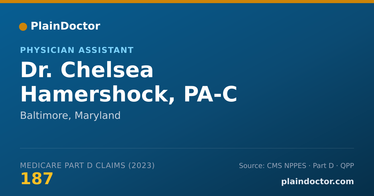 Shareable card for Chelsea Hamershock, PA-C - Physician Assistant, Baltimore, MD