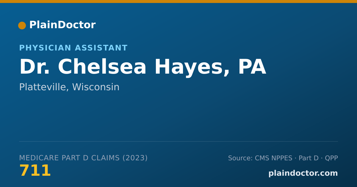 Shareable card for Chelsea Hayes, PA - Physician Assistant, Platteville, WI