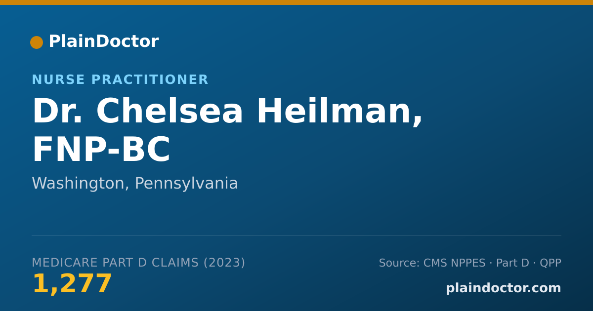 Shareable card for Chelsea Heilman, FNP-BC - Nurse Practitioner, Washington, PA