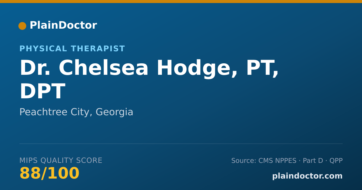 Shareable card for Chelsea Hodge, PT, DPT - Physical Therapist, Peachtree City, GA