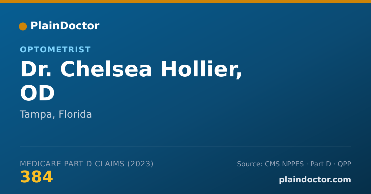 Shareable card for Chelsea Hollier, OD - Optometrist, Tampa, FL