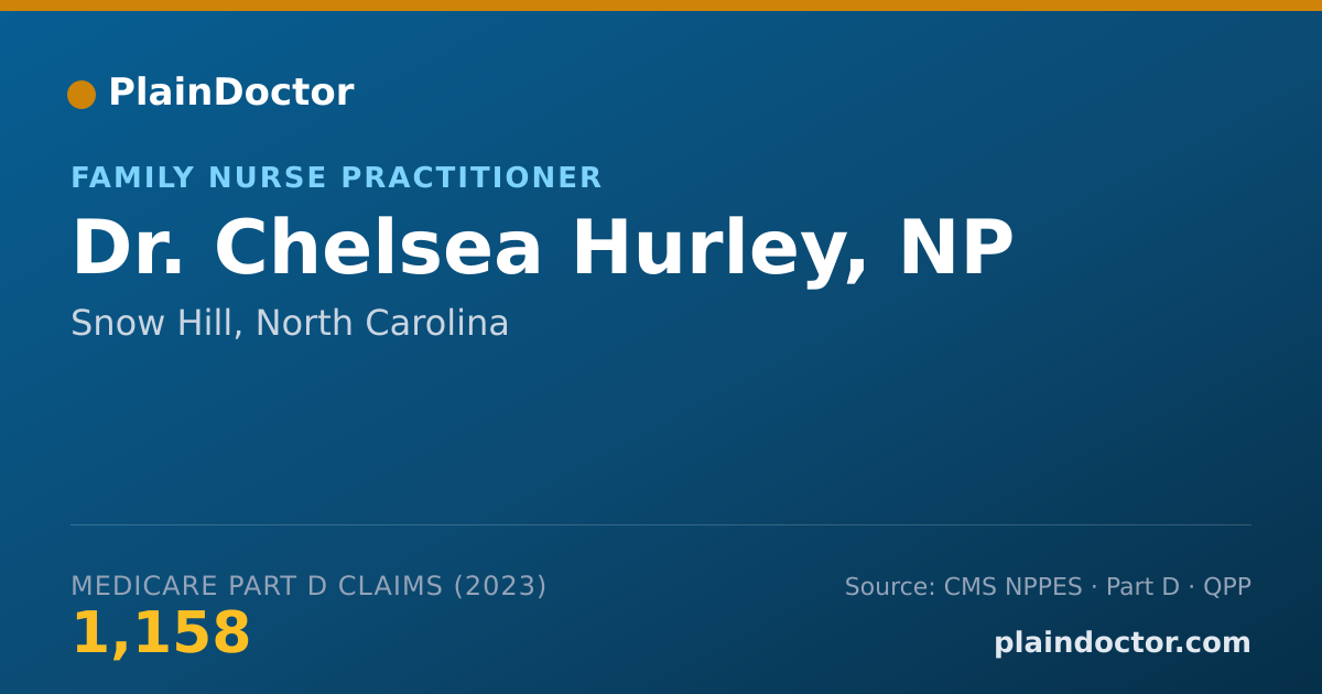 Shareable card for Chelsea Hurley, NP - Family Nurse Practitioner, Snow Hill, NC