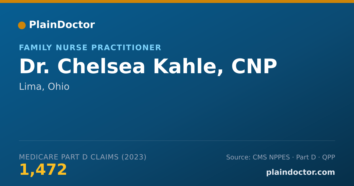 Shareable card for Chelsea Kahle, CNP - Family Nurse Practitioner, Lima, OH