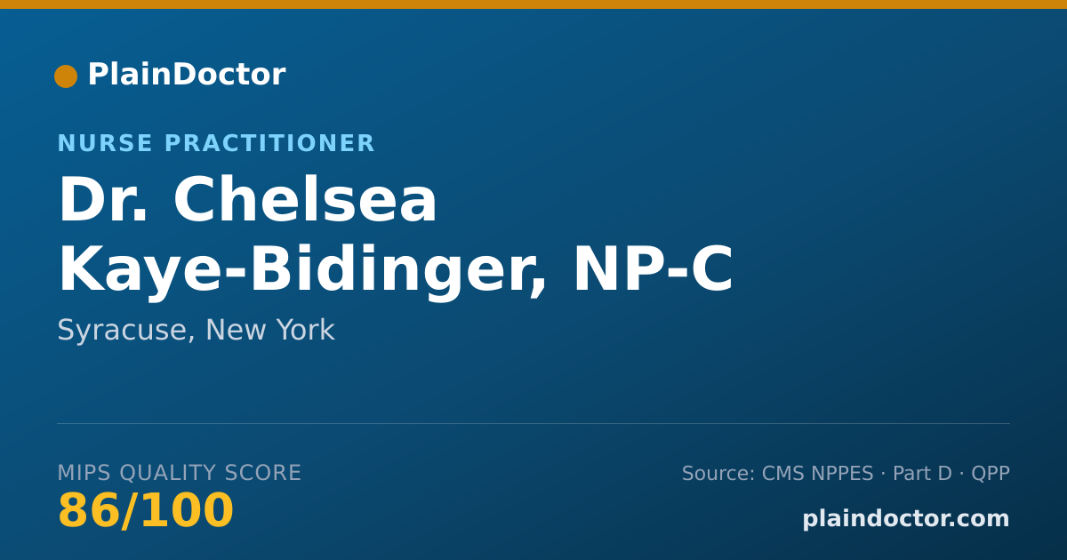 Shareable card for Chelsea Kaye-Bidinger, NP-C - Nurse Practitioner, Syracuse, NY