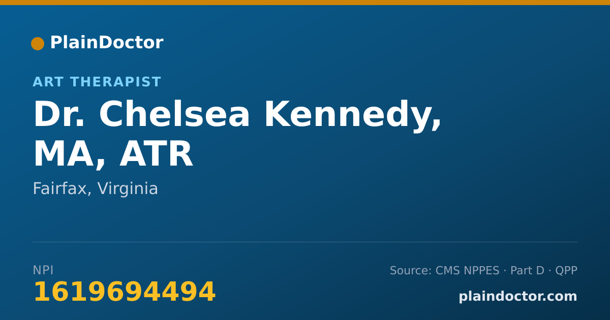 Shareable card for Chelsea Kennedy, MA, ATR - Art Therapist, Fairfax, VA