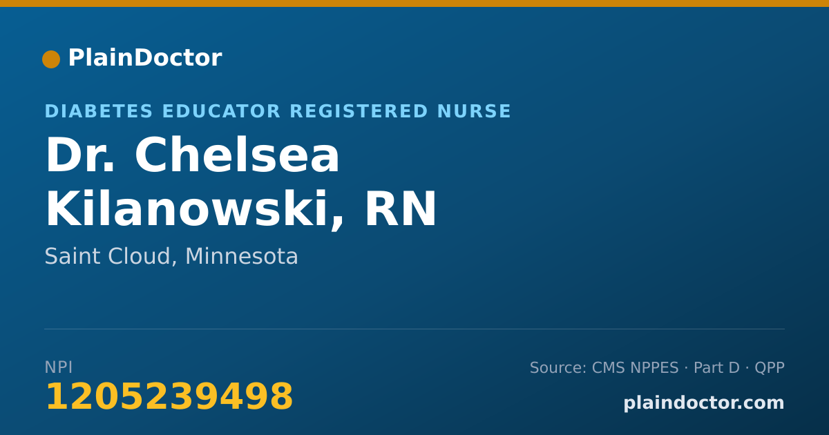 Shareable card for Chelsea Kilanowski, RN - Diabetes Educator Registered Nurse, Saint Cloud, MN