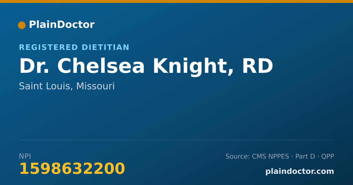 Shareable card for Chelsea Knight, RD - Registered Dietitian, Saint Louis, MO