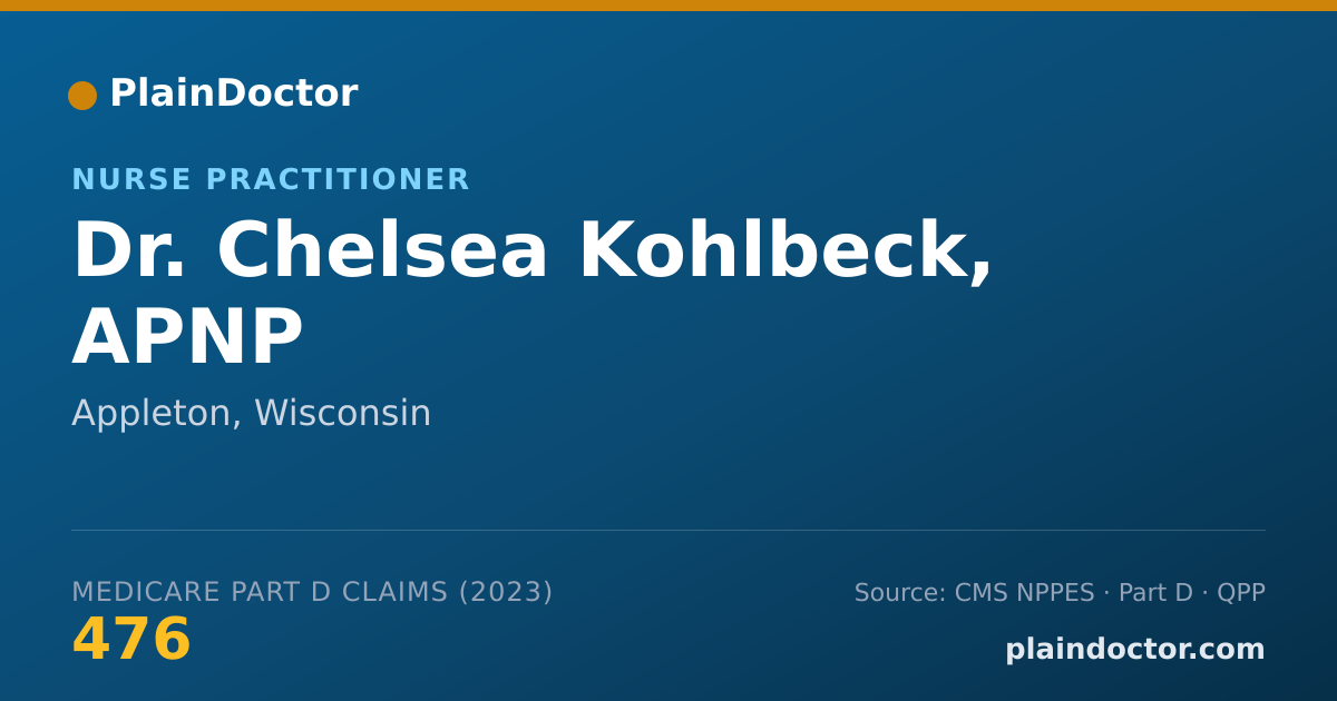 Shareable card for Chelsea Kohlbeck, APNP - Nurse Practitioner, Appleton, WI