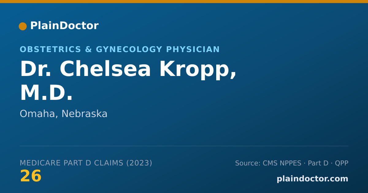 Shareable card for Chelsea Kropp, M.D. - Obstetrics & Gynecology Physician, Omaha, NE