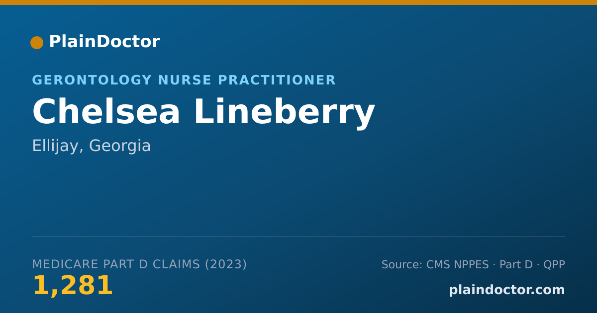 Shareable card for Chelsea Lineberry - Gerontology Nurse Practitioner, Ellijay, GA