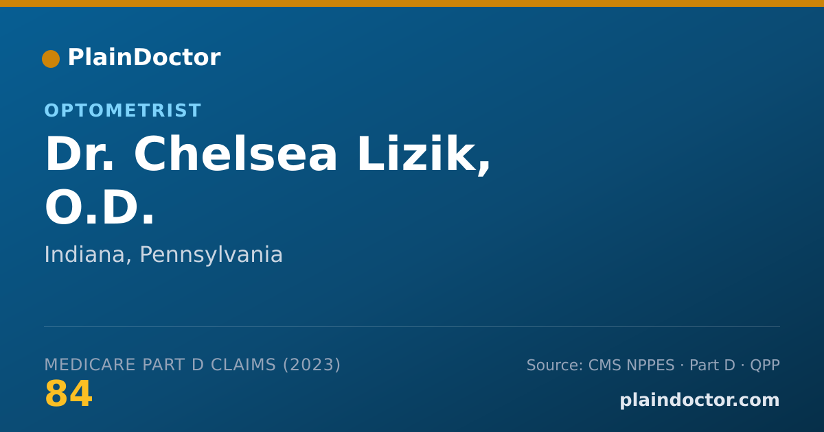Shareable card for Chelsea Lizik, O.D. - Optometrist, Indiana, PA