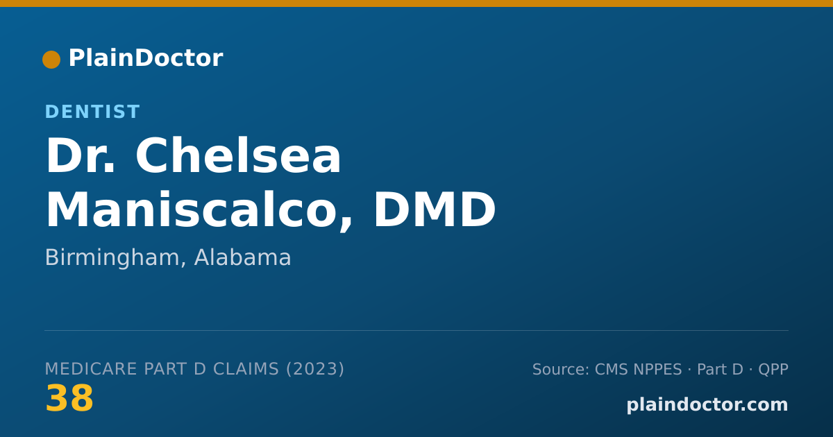 Shareable card for Chelsea Maniscalco, DMD - Dentist, Birmingham, AL