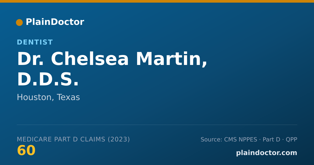 Shareable card for Chelsea Martin, D.D.S. - Dentist, Houston, TX