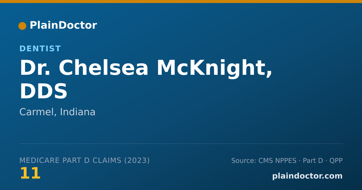 Shareable card for Chelsea McKnight, DDS - Dentist, Carmel, IN