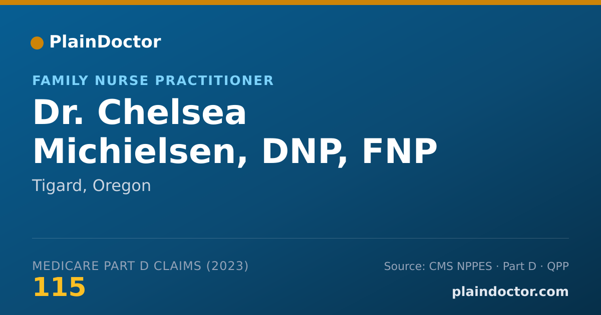 Shareable card for Chelsea Michielsen, DNP, FNP - Family Nurse Practitioner, Tigard, OR