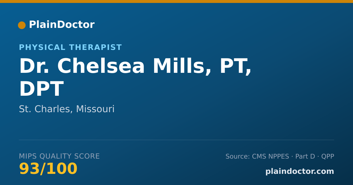 Shareable card for Chelsea Mills, PT, DPT - Physical Therapist, St. Charles, MO
