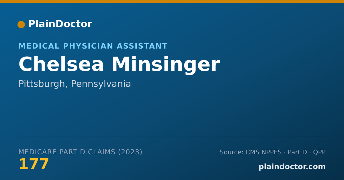 Shareable card for Chelsea Minsinger - Medical Physician Assistant, Pittsburgh, PA