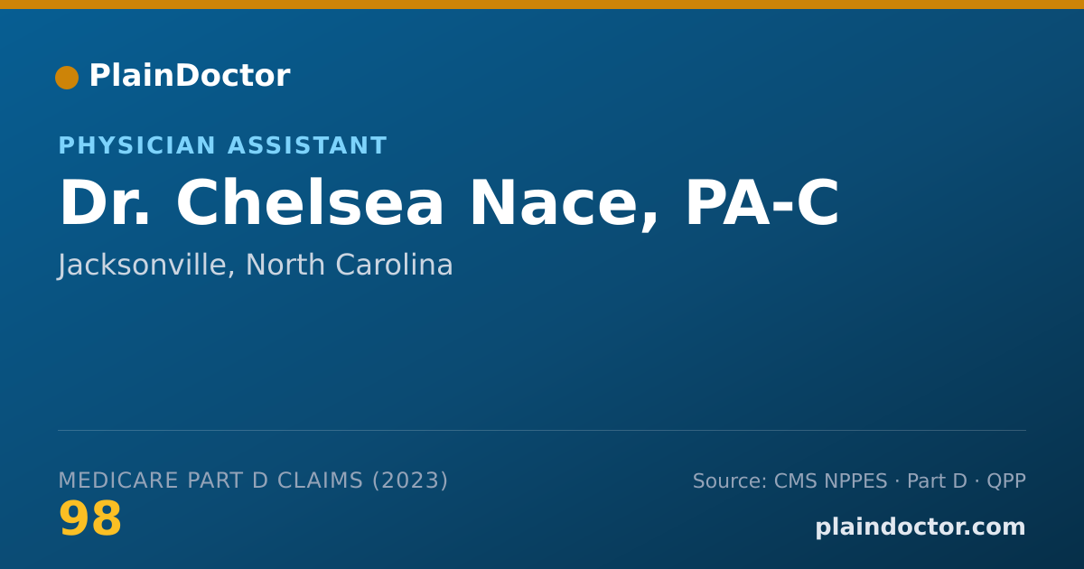 Shareable card for Chelsea Nace, PA-C - Physician Assistant, Jacksonville, NC