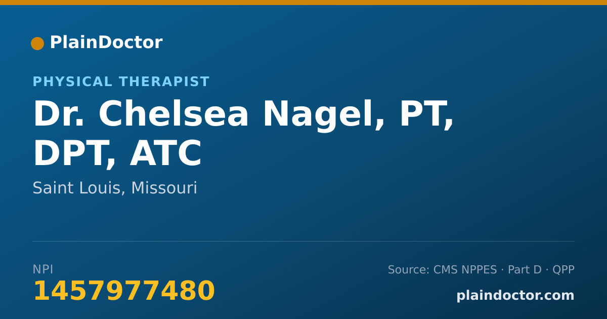 Shareable card for Chelsea Nagel, PT, DPT, ATC - Physical Therapist, Saint Louis, MO