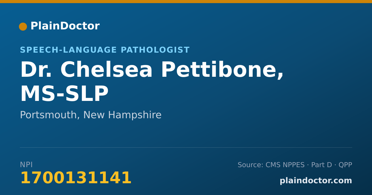 Shareable card for Chelsea Pettibone, MS-SLP - Speech-Language Pathologist, Portsmouth, NH
