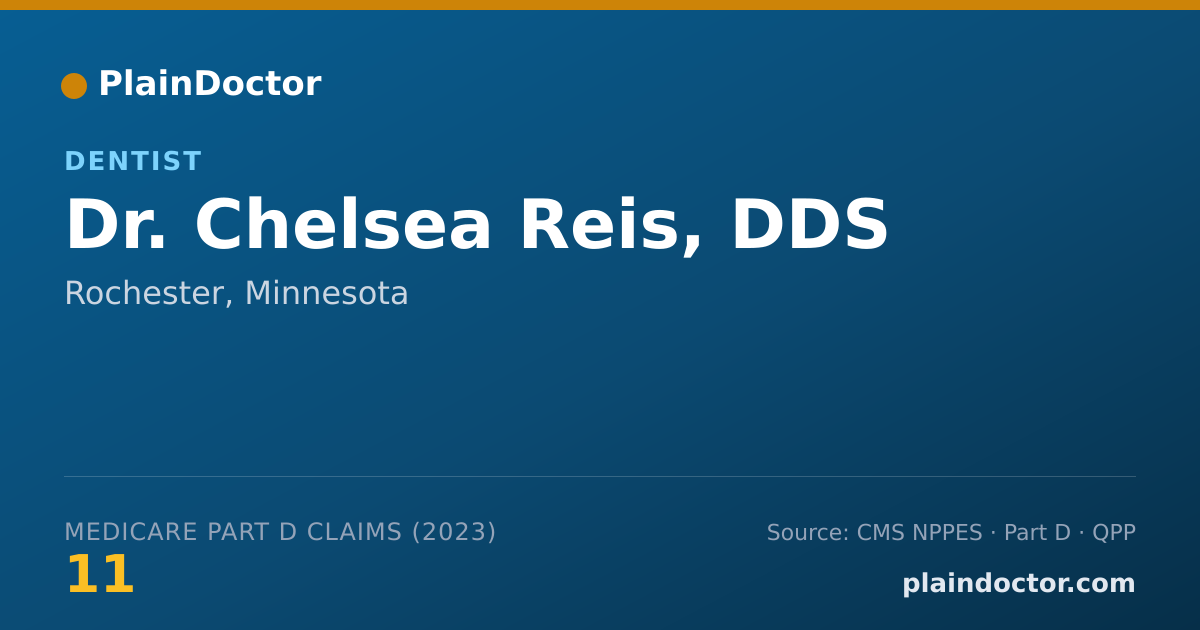 Shareable card for Chelsea Reis, DDS - Dentist, Rochester, MN