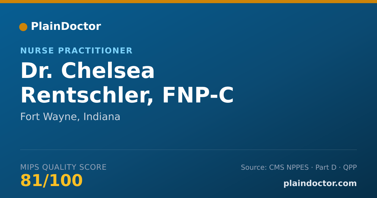 Shareable card for Chelsea Rentschler, FNP-C - Nurse Practitioner, Fort Wayne, IN