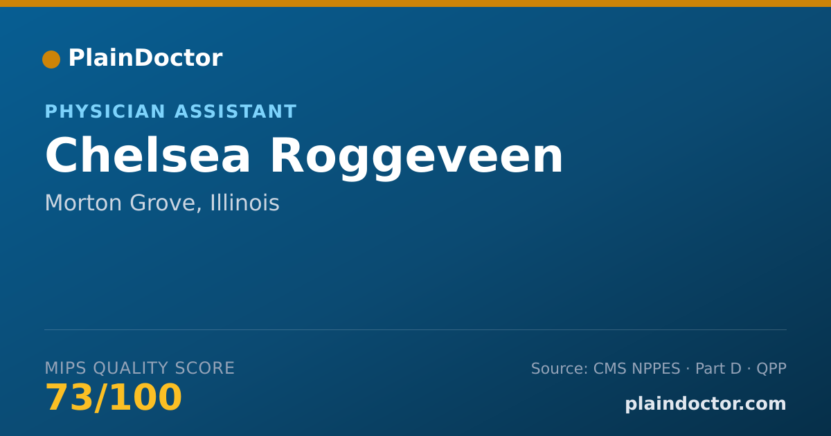 Shareable card for Chelsea Roggeveen - Physician Assistant, Morton Grove, IL