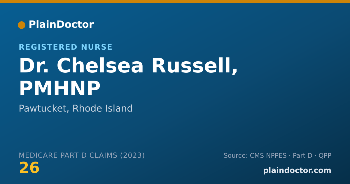 Shareable card for Chelsea Russell, PMHNP - Registered Nurse, Pawtucket, RI