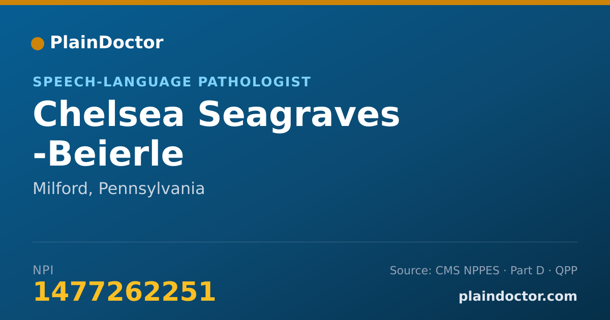 Shareable card for Chelsea Seagraves -Beierle - Speech-Language Pathologist, Milford, PA