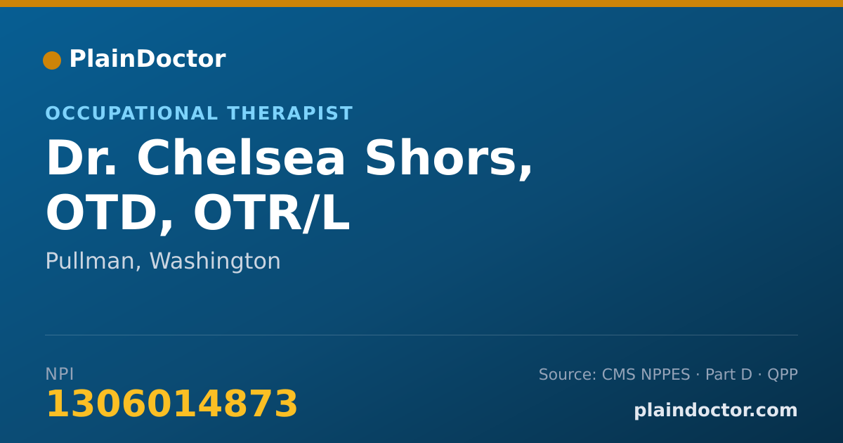 Shareable card for Chelsea Shors, OTD, OTR/L - Occupational Therapist, Pullman, WA