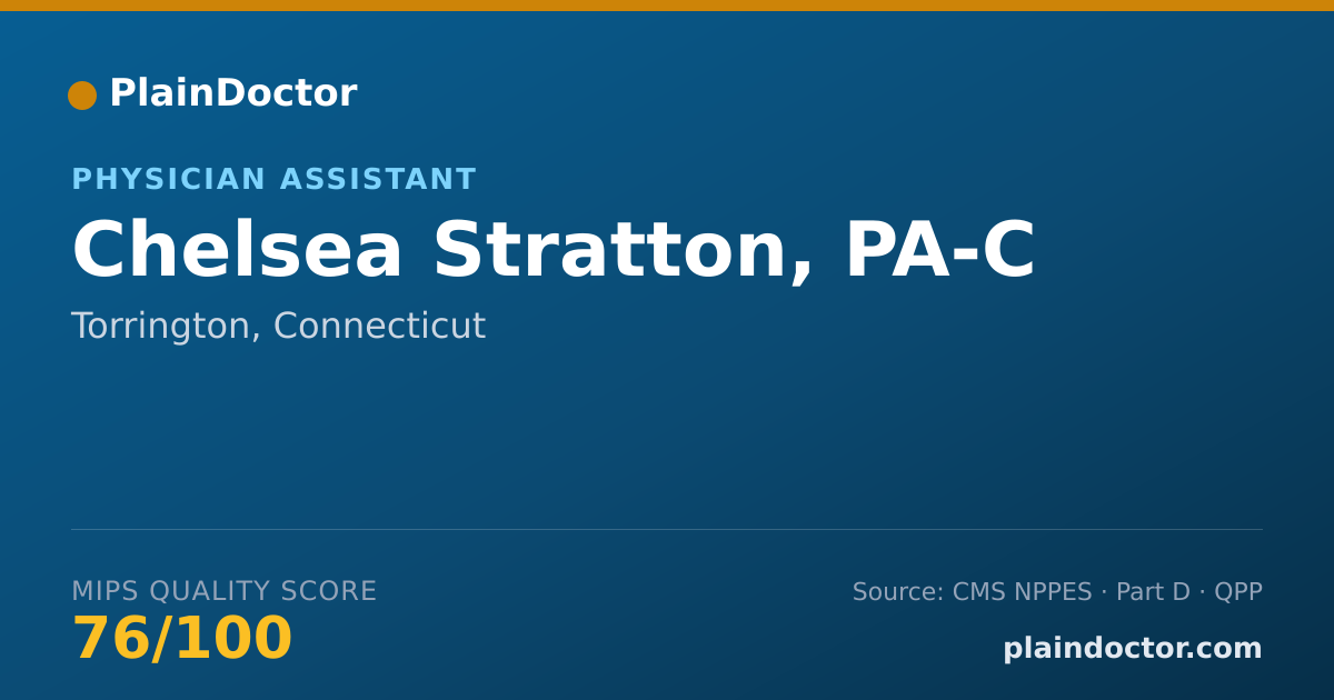Shareable card for Chelsea Stratton, PA-C - Physician Assistant, Torrington, CT