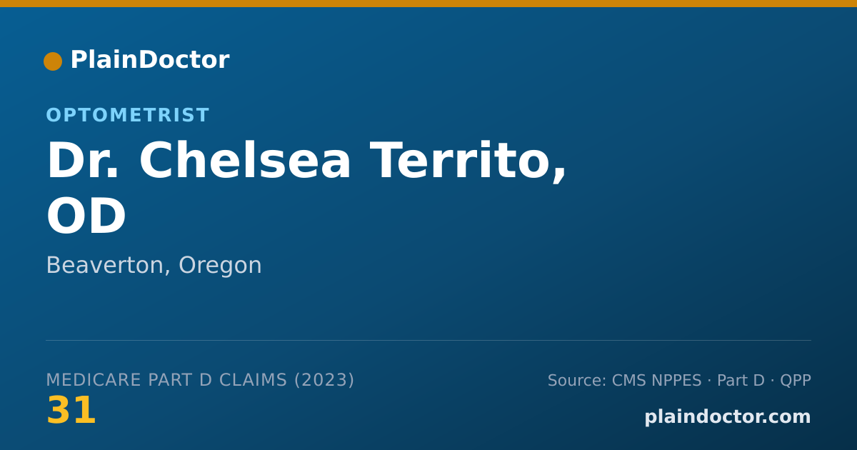 Shareable card for Chelsea Territo, OD - Optometrist, Beaverton, OR