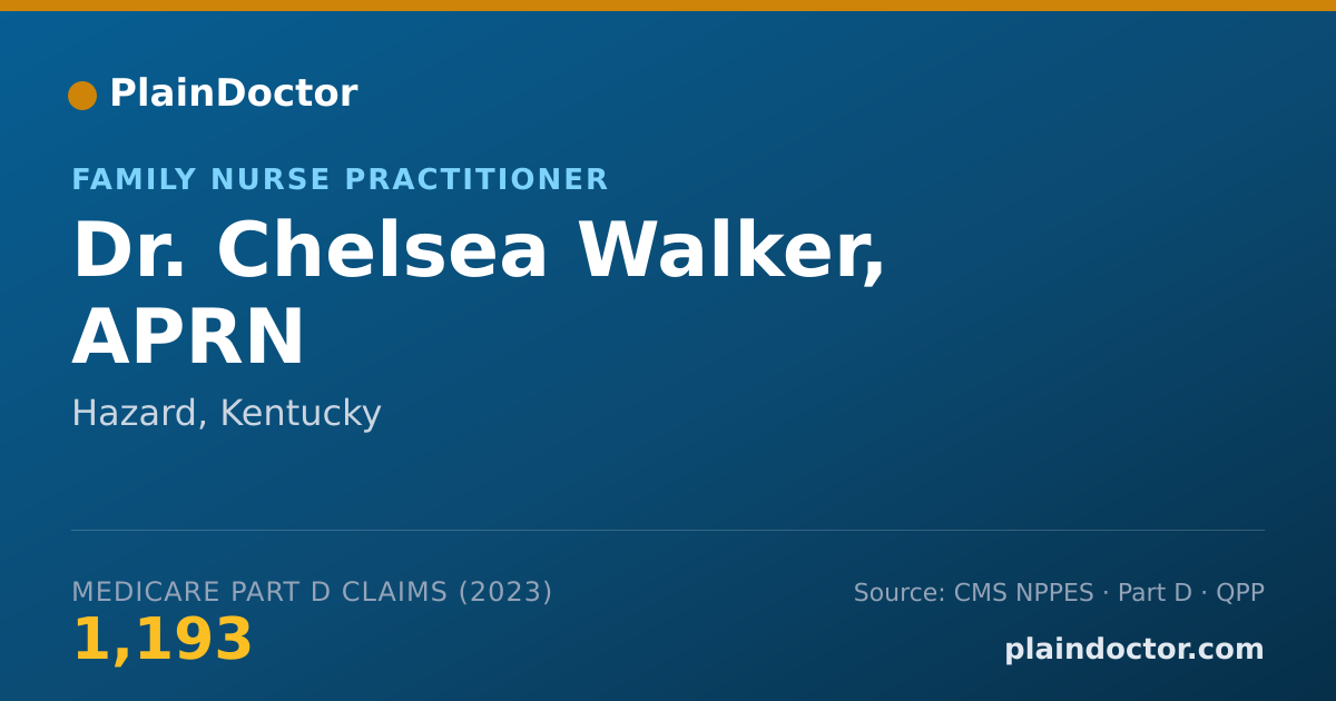 Shareable card for Chelsea Walker, APRN - Family Nurse Practitioner, Hazard, KY
