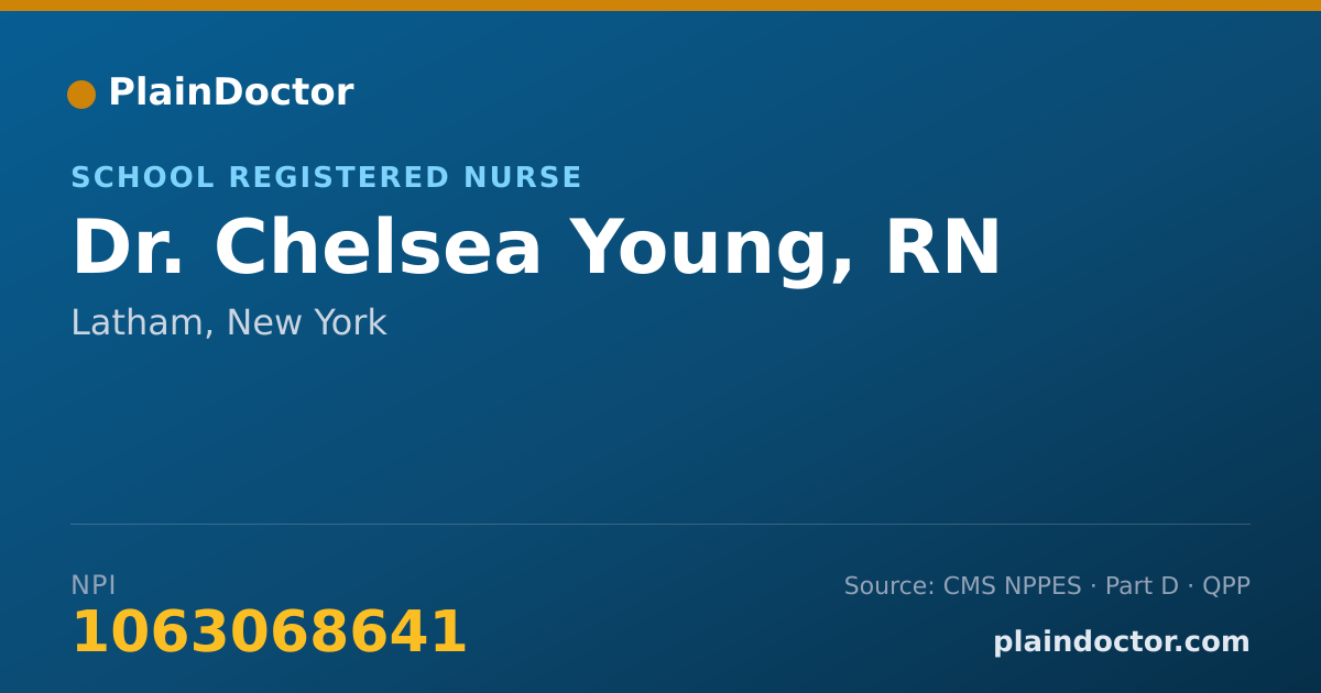 Shareable card for Chelsea Young, RN - School Registered Nurse, Latham, NY