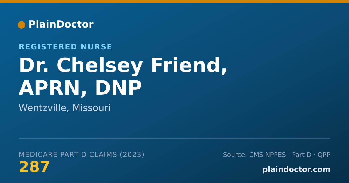 Shareable card for Chelsey Friend, APRN, DNP - Registered Nurse, Wentzville, MO