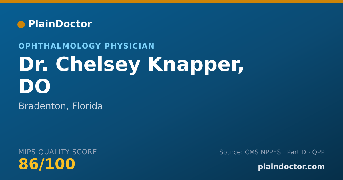 Shareable card for Chelsey Knapper, DO - Ophthalmology Physician, Bradenton, FL