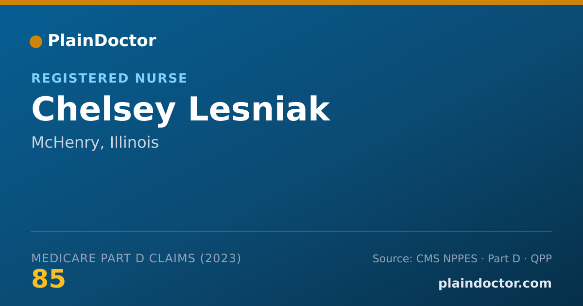Shareable card for Chelsey Lesniak - Registered Nurse, McHenry, IL