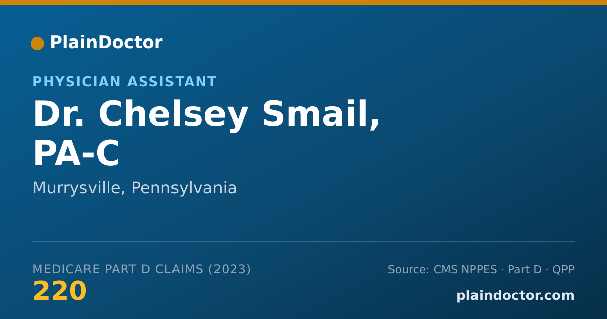Shareable card for Chelsey Smail, PA-C - Physician Assistant, Murrysville, PA