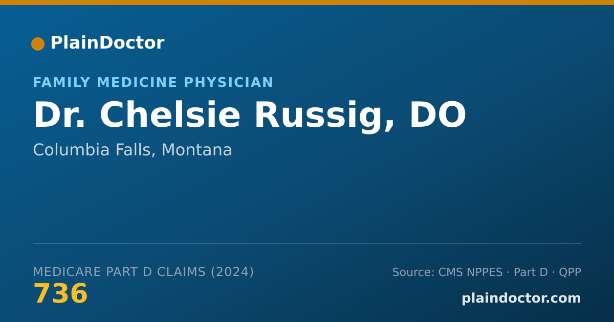 Shareable card for Chelsie Russig, DO - Family Medicine Physician, Columbia Falls, MT