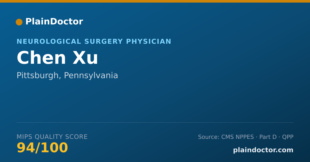 Shareable card for Chen Xu - Neurological Surgery Physician, Pittsburgh, PA