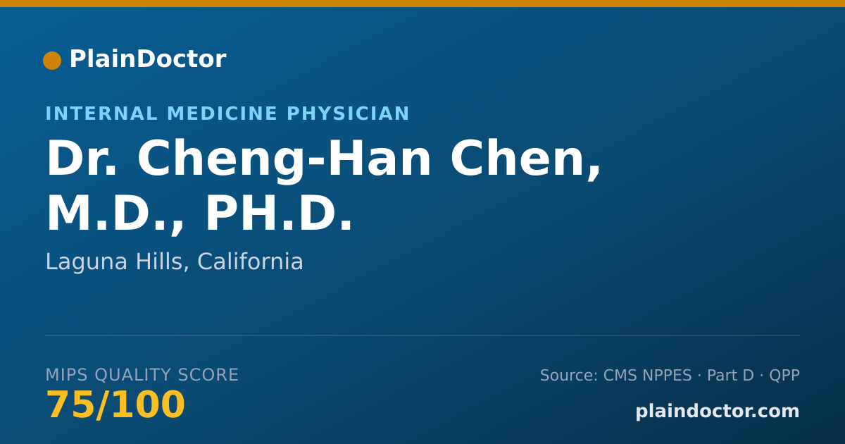 Shareable card for Cheng-Han Chen, M.D., PH.D. - Internal Medicine Physician, Laguna Hills, CA