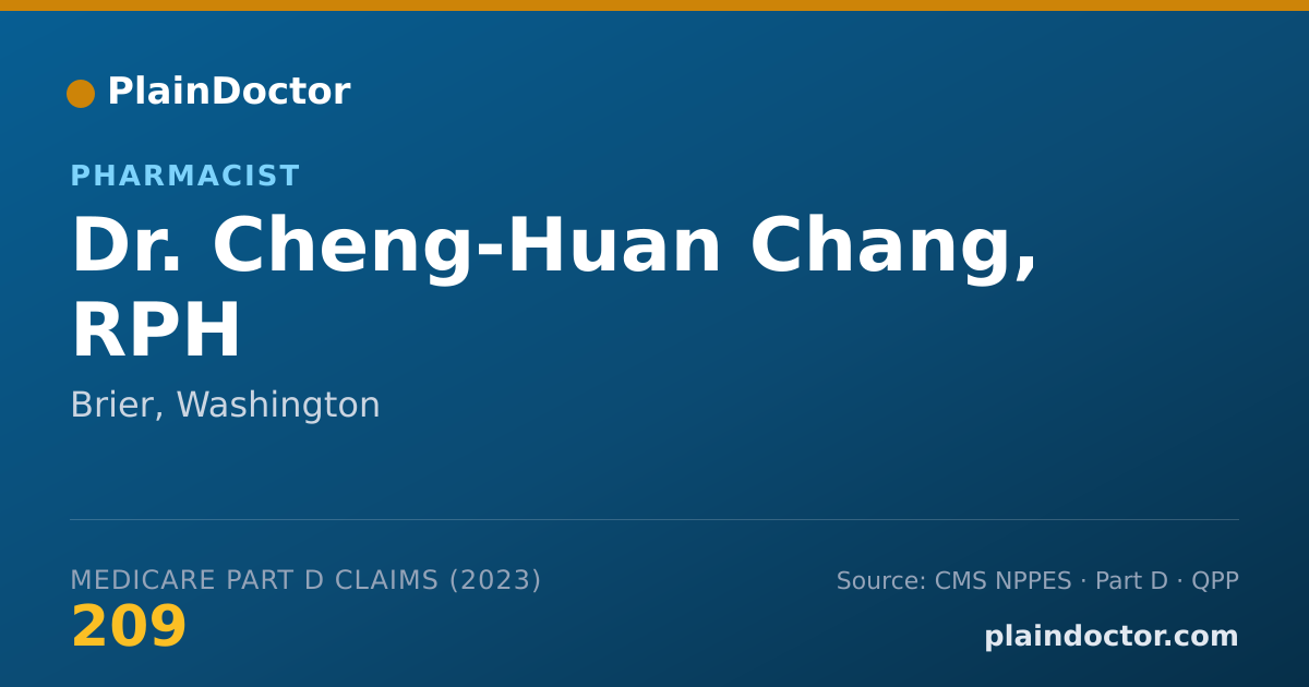 Shareable card for Cheng-Huan Chang, RPH - Pharmacist, Brier, WA