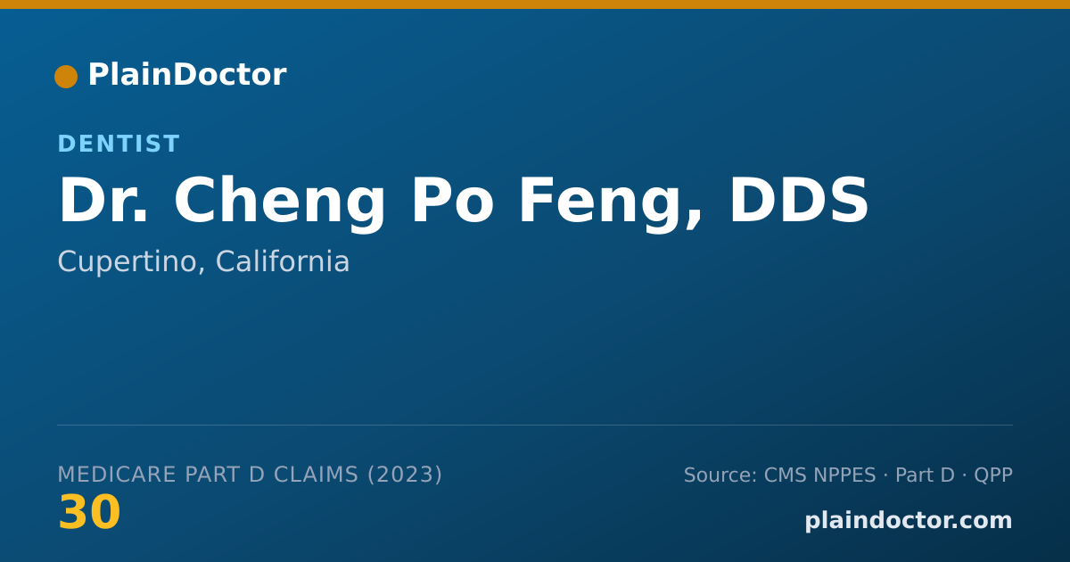 Shareable card for Cheng Po Feng, DDS - Dentist, Cupertino, CA