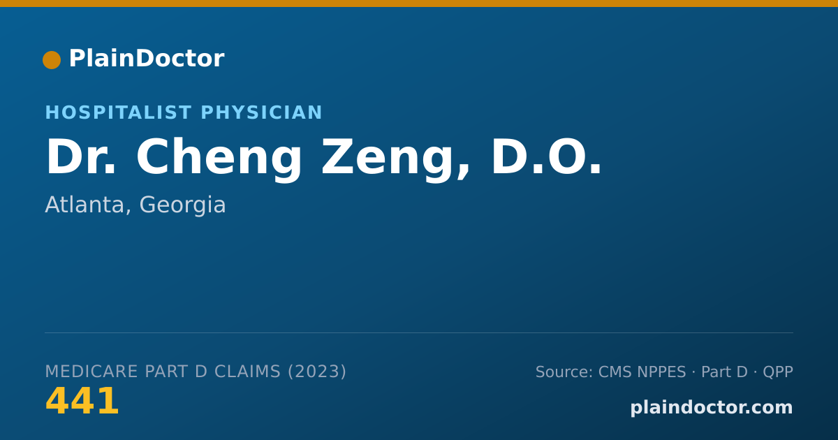 Shareable card for Cheng Zeng, D.O. - Hospitalist Physician, Atlanta, GA