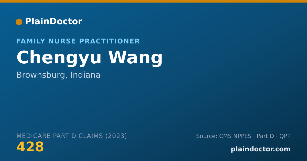 Shareable card for Chengyu Wang - Family Nurse Practitioner, Brownsburg, IN